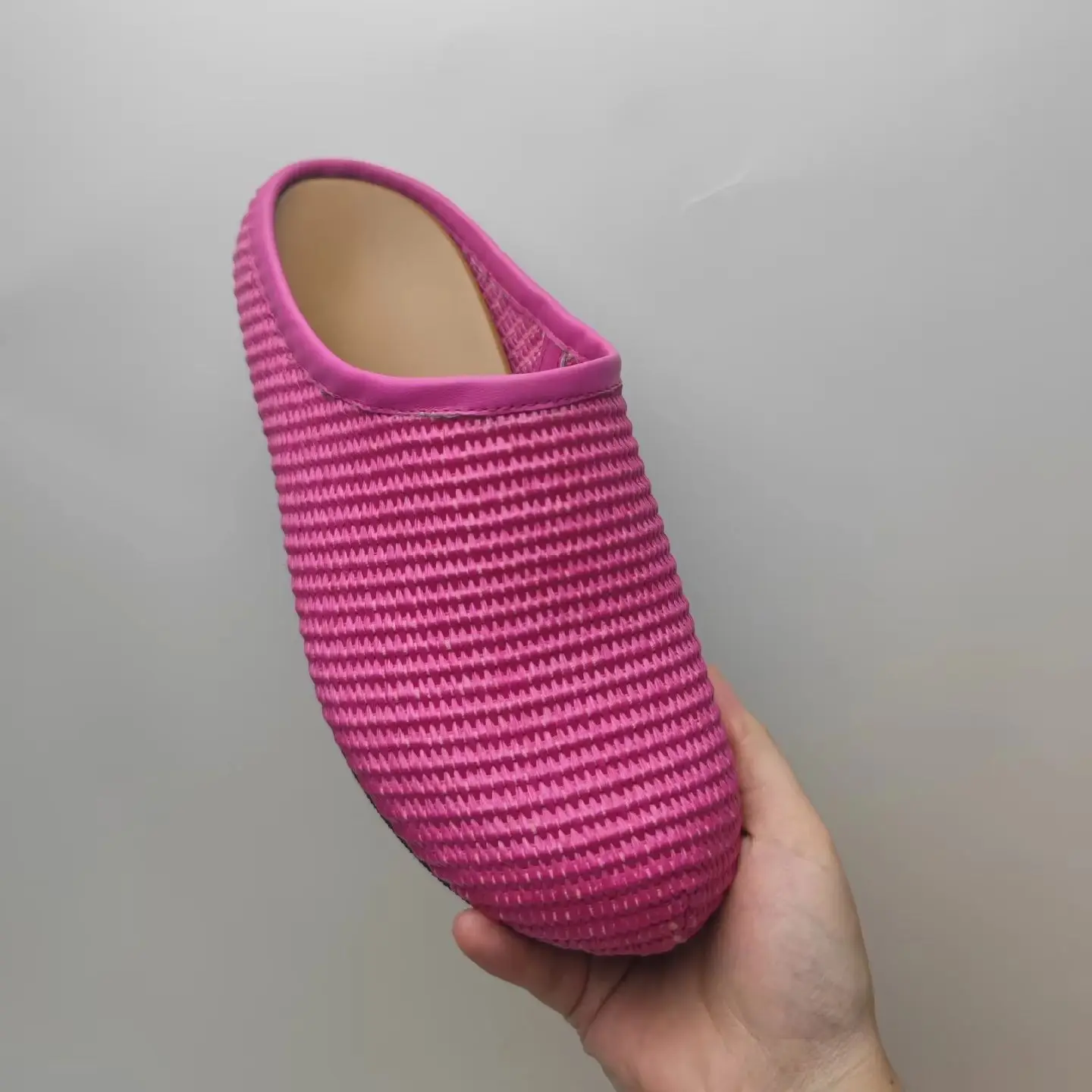 

Summer Round Head Women Slippers Weave Slingback Sandals Outdoor Slip on Shoes Thick Bottom Zapatos Mujer
