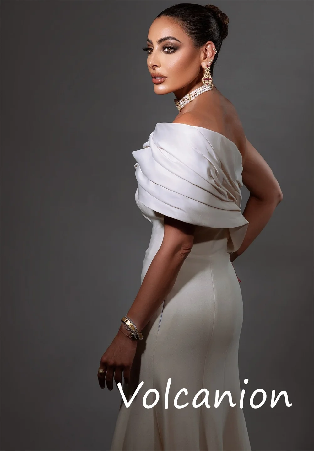 Robes longues en Jersey plissé, ligne a, asymétrique épaule dénudée, sur mesure, pour occasions classiques et simples, tailles disponibles