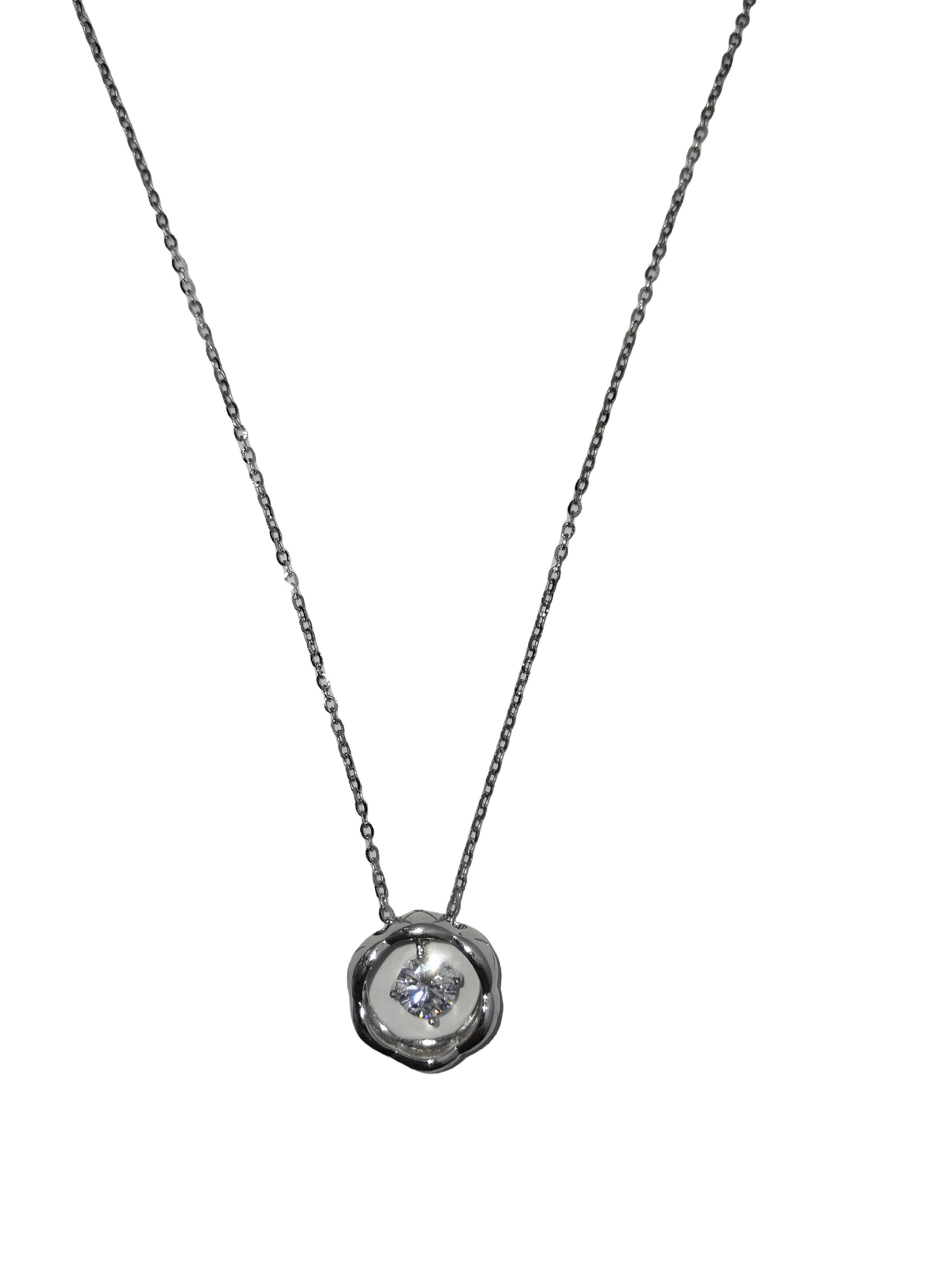 

Necklace With Colored Moissanite Simple Luxury Women's Necklace Pendant