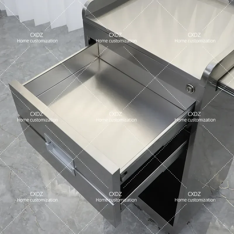 Hairdressing mobile cabinet haircut tool cart beauty cart  stainless steel storage mobile cabinet placement cart