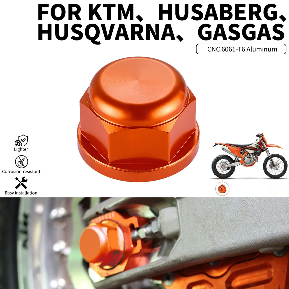 Hinterachsmutter Aluminium Zubehör für KTM 85SX 125/150/250SX 250/300EXC 500EXC XC-W FE250 Motorradteil