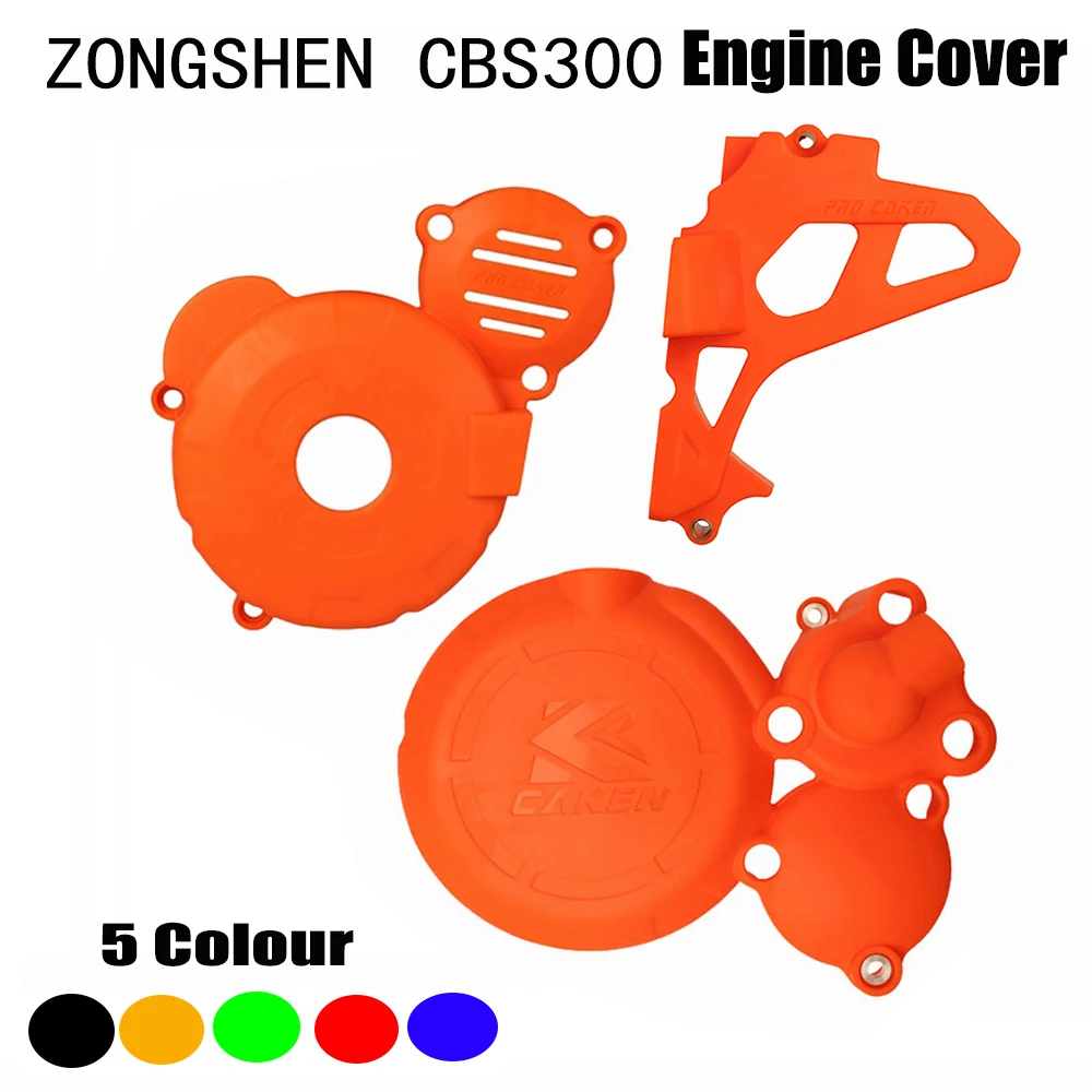 Motocycle Clutch Magneto Water Pump Protection Cover Engine Guard For ZONGSHEN CBS300 ZUMA KEWS HENJIAN  Accessories Refit