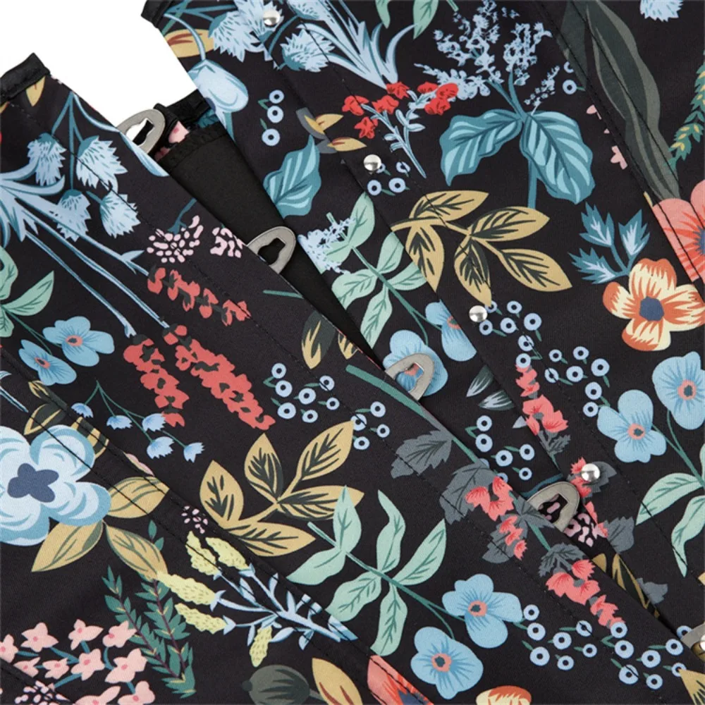 خمر مشد الأعلى overالصدر القوطية المرأة الدانتيل يصل مثير بوستير صد الأزهار يطبع محدد شكل الجسم المشدية الموضة #4