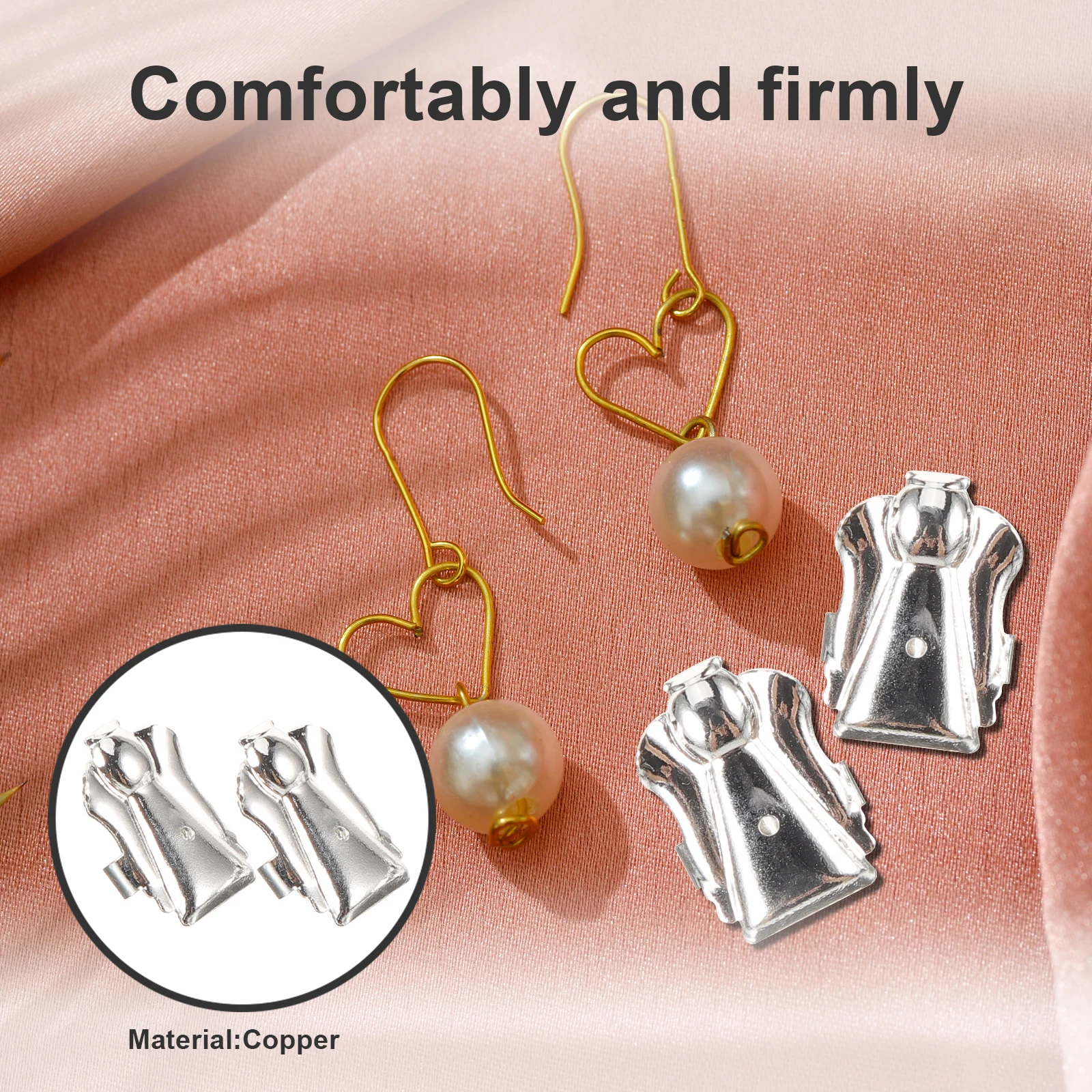 

6pcs Earring Lifters Backs Adjustable Heavy Earrings Support Comfortable Fit All Post Women Decorative Jewelry Gift Copper Ear
