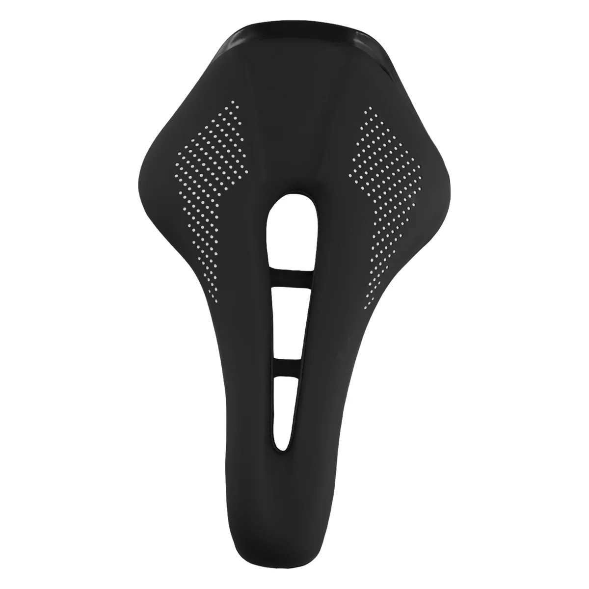 Ultralight Road Bike Saddle Short Nose Bicycle Seat PU Leather Hollow Prostatic Saddle Bicycle Parts Black