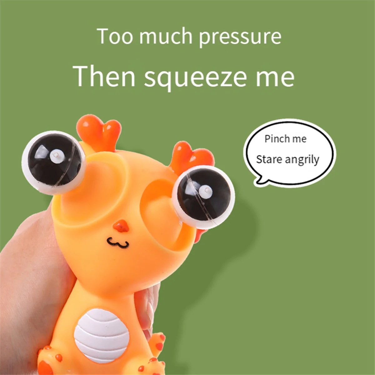 Dragão-Shaped Squeeze Toy para Adultos, Stress Relief Brinquedos, Fidget Brinquedos, Out Eyes, Sensorial