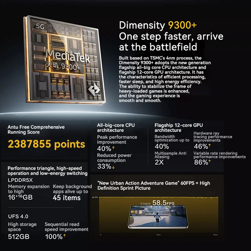 Новый телефон VIVO IQOO Z9 Turbo Plus IP65 6,78 дюйма AMOLED 144 Гц 50 МП Размер 9300+ Sony LYT-600 OIS 6400 мАч 80 Вт SuperVOOC NFC OTA