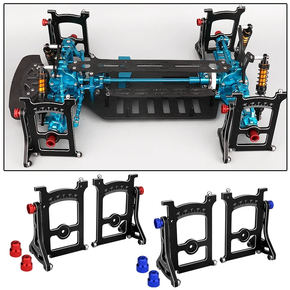 Hobby RC Aluminum Alloy On Road Drift Racing Chassis Setup System Set with Plastic Ruler for 1/10 Remote Control Cars Tool