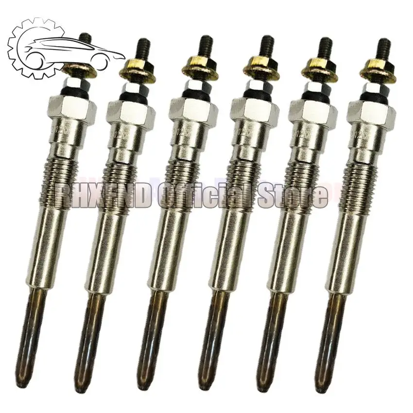 

19850-64031 6PCS 1HZ glow plug assembly suitable for Toyota Land Cruiser HDJ80 HDJ81 1HD-T HZJ80 HZJ75 HZJ81 105 4.2L