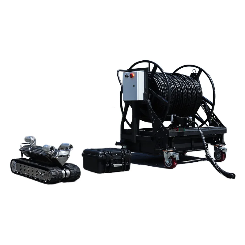 Mini Sewer Pipeline Robot For Pipe Cleaning Root Cutting In Tight Spaces