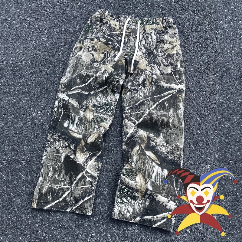 

Leaf Camouflage Functional Tactical Pants Men Women Best Quality Jogger Drawstring Sweatpants