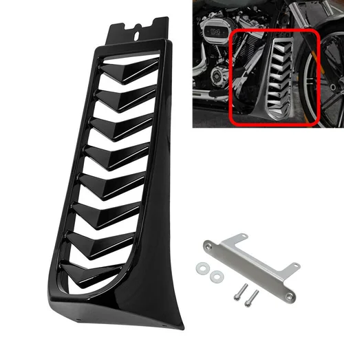 Alerón delantero negro brillante para motocicleta, cubierta inferior del radiador para Harley Softail Street Bob Breakout Fat Bob 2018-2023 2022