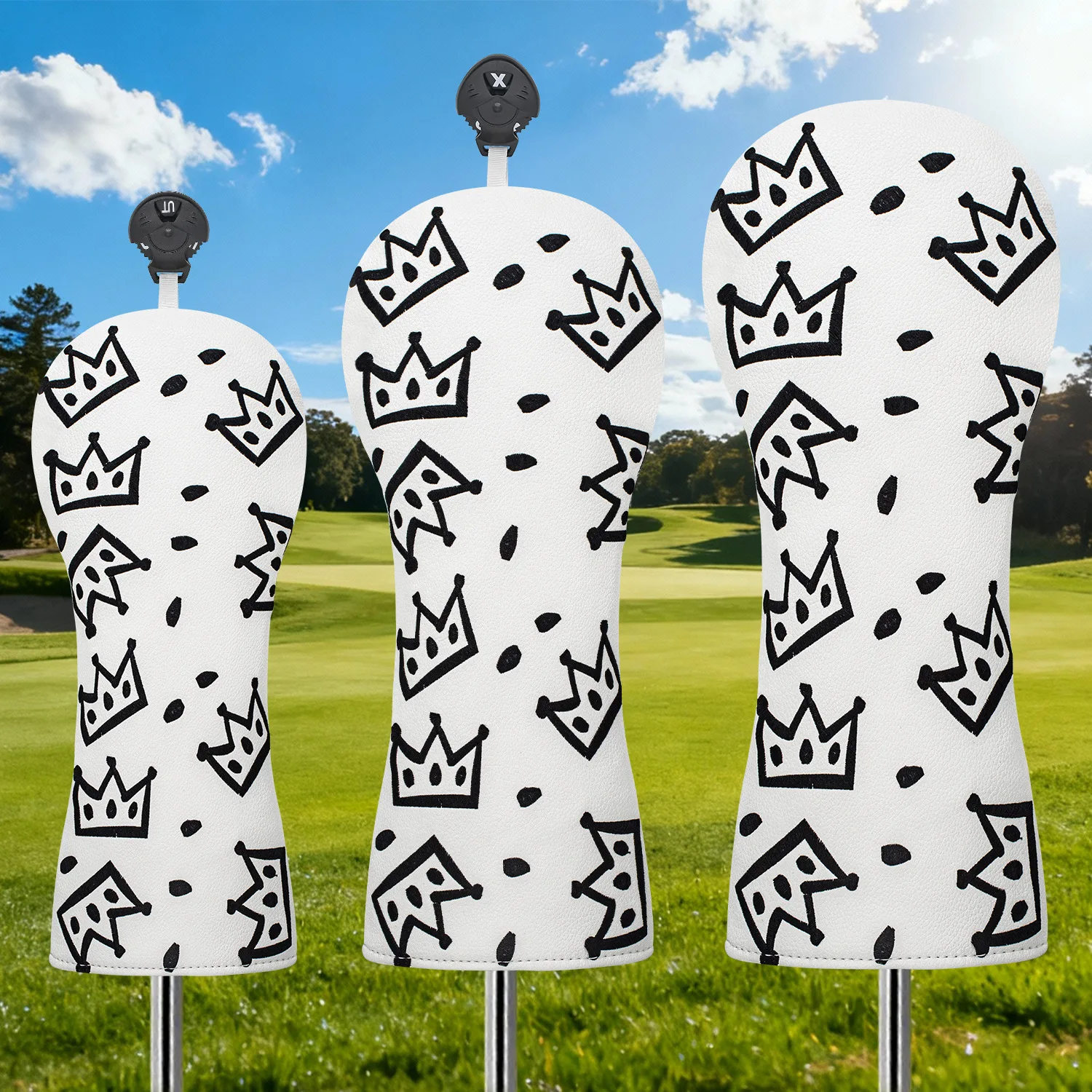 

Деревянные чехлы на голову для гольф-клуба. Минималистичная корона с вышивкой сыра. Водитель, дерево фарватера, чехлы для клюшек UT. Водонепроницаемые защитные чехлы.