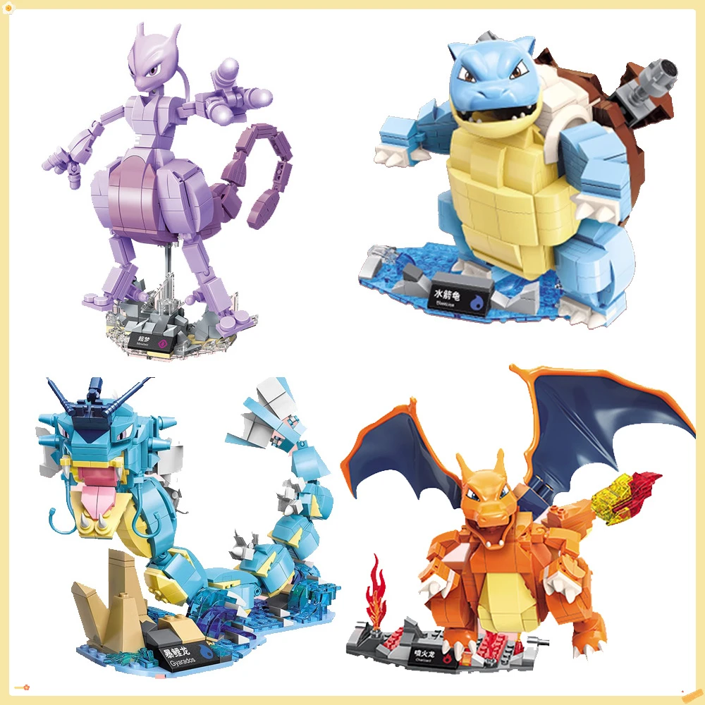 

Keeppley Pok É Mon Mewtwo Gyarados Charizard‌ Blastoise Puzzle Assembly Building Blocks Cool Model Toys Children's Birthday Gift