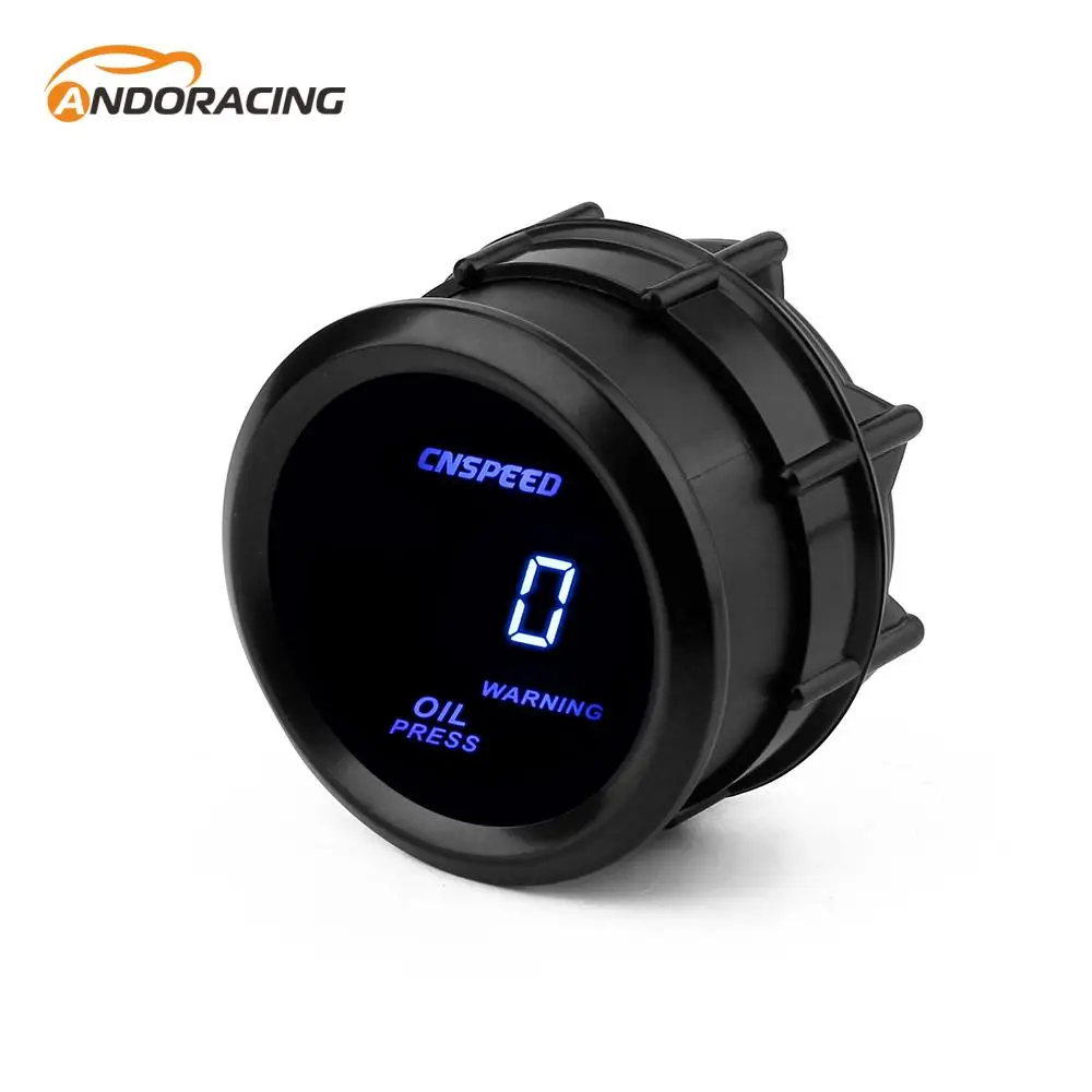 

CNSPEED 2" 52mm Auto Digital Display Oil Pressure Gauge 0-150Psi Blue Led Light Oil Press Gauge & Oil Pressure Sensor Car meter