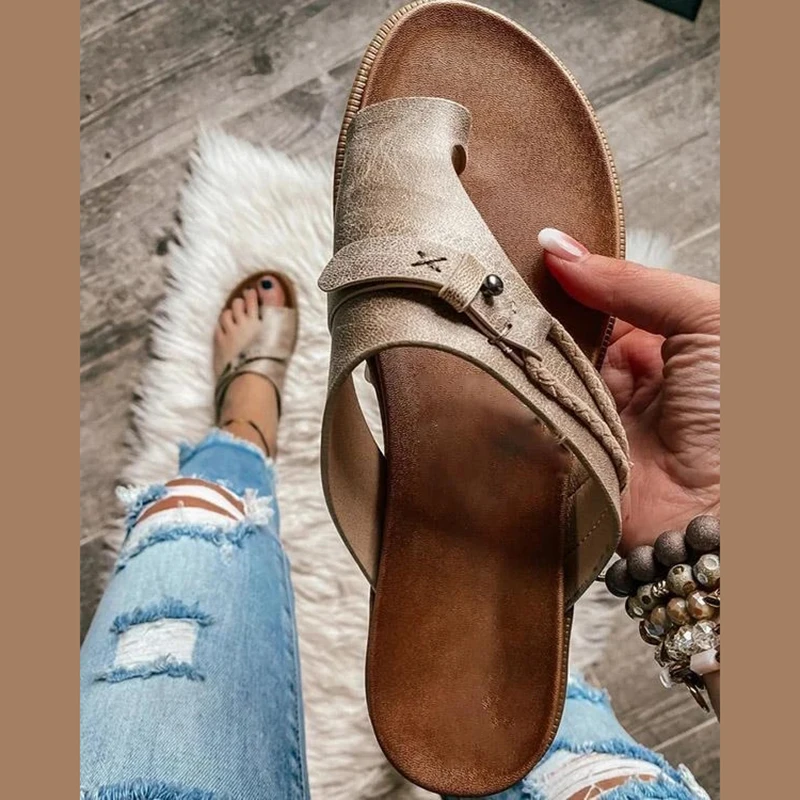 Sandalias ortopédicas cómodas para mujer, calzado plano informal Premium para verano, senderismo al aire libre, caminar