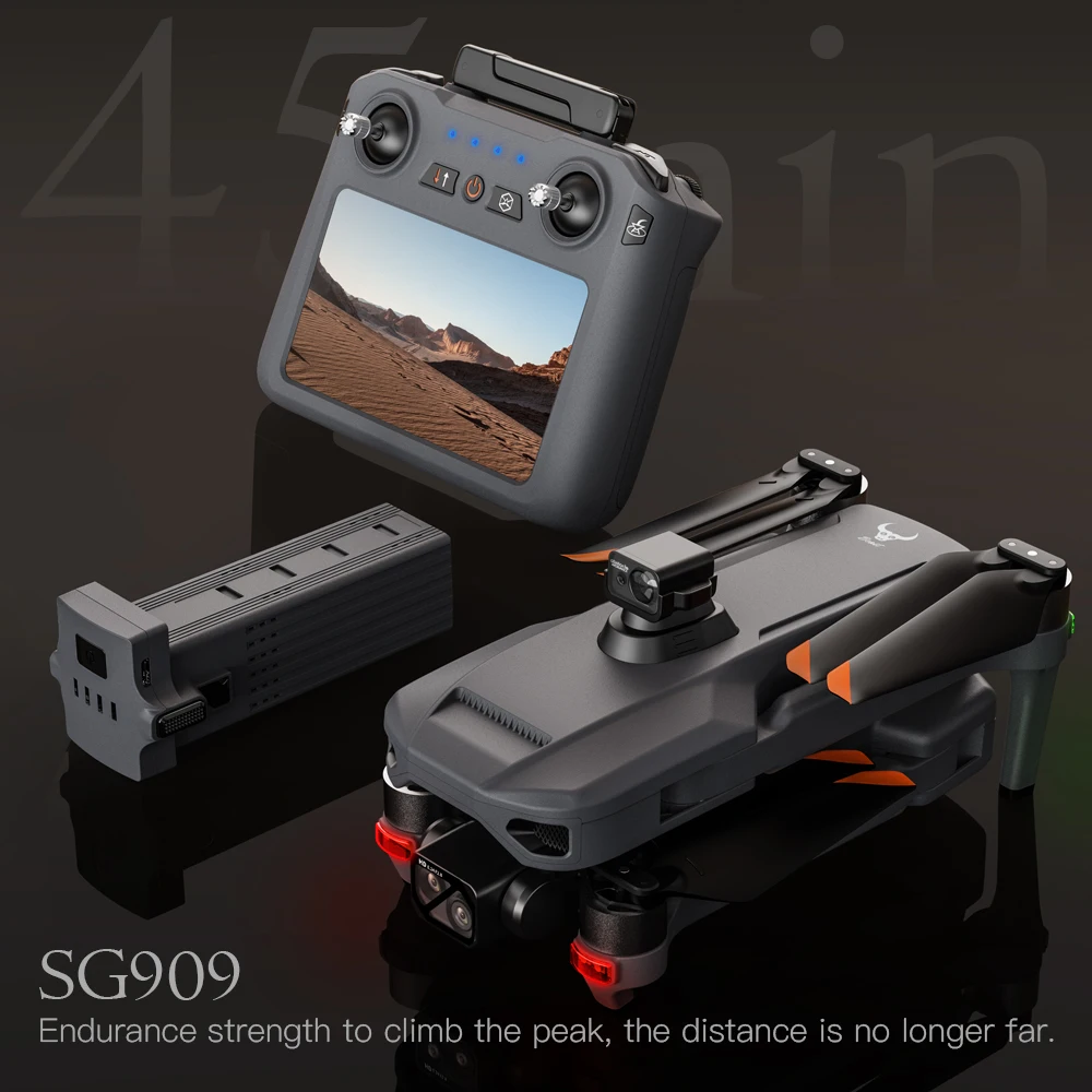 Teeggi SG909 MAX GPS Drone พร้อมกล้อง 4K หน้าจอสัมผัส 6KM RC Profesional Drone 360 °   การหลีกเลี่ยงอุปสรรค RC Quadcopter แบบพับได้