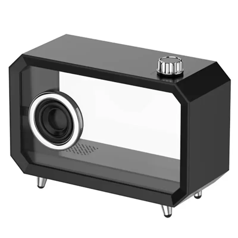 

B29C-Прозрачная Bluetooth-колонка DIY с RGB-подсветкой, мощным сабвуфером, для настольного компьютера, с AUX-входом