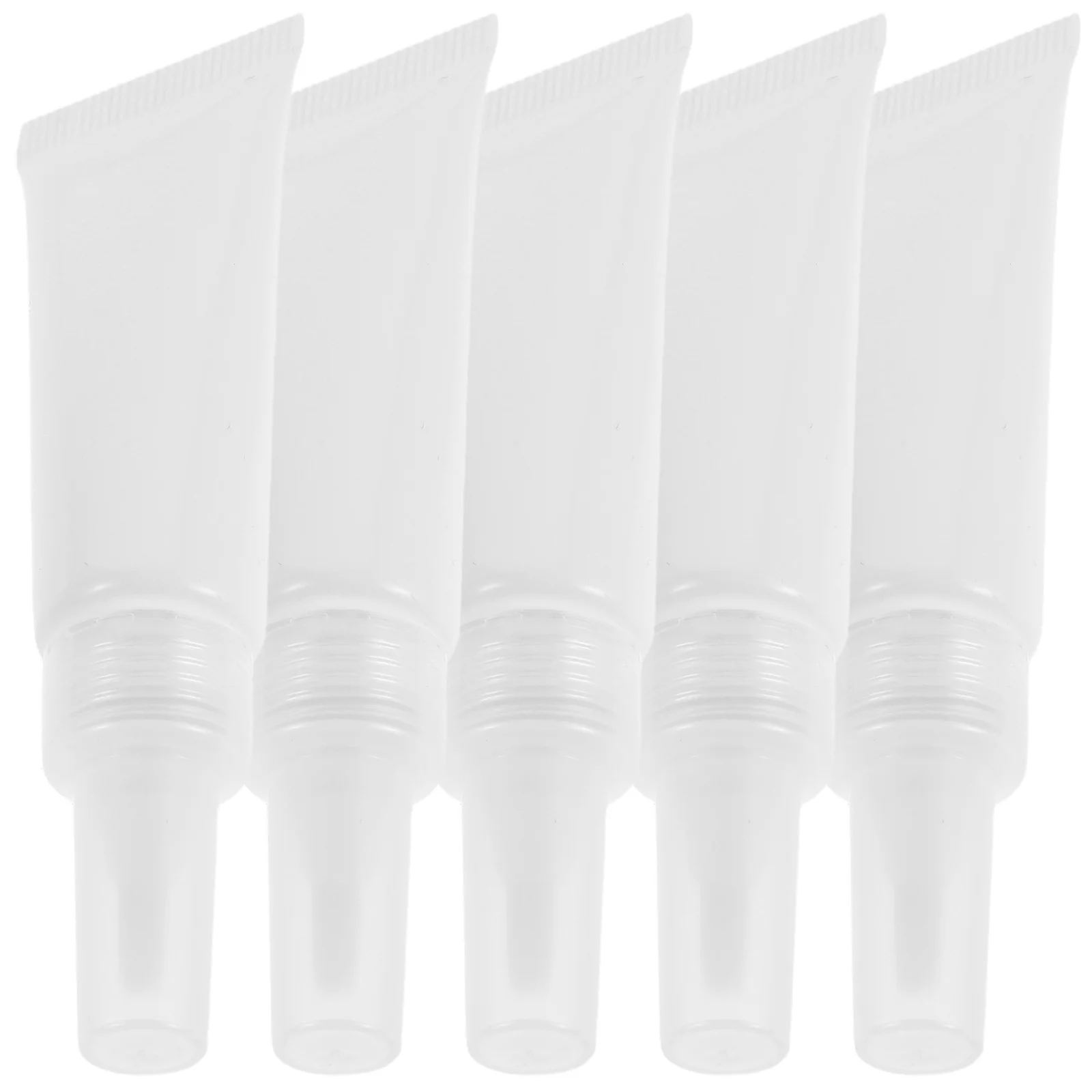

5Pcs 10Ml Empty Lip Gloss Tubes Reusable Soft Squeeze Containers for DIY Refillable Packaging Travel Size Pink Mini Lip