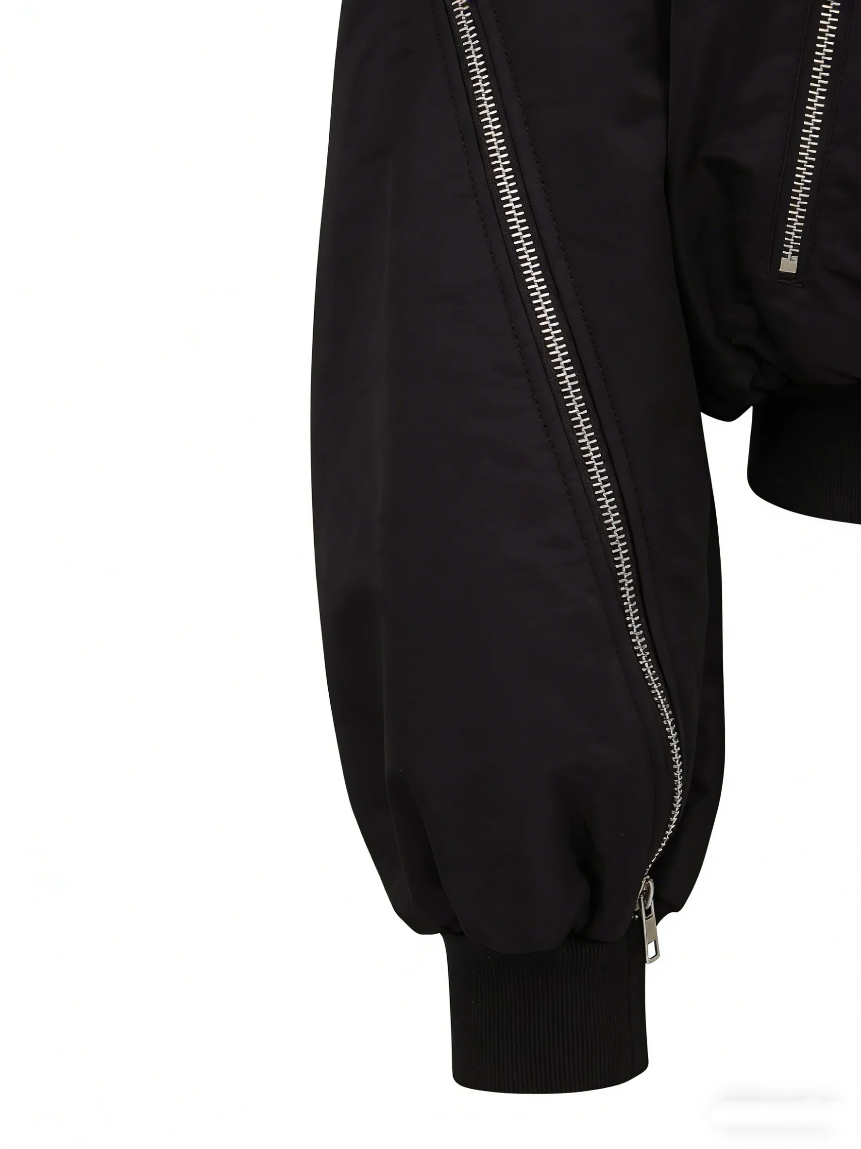 Übergroße NY-Grafik-Jacke mit Stehkragen, mehreren Reißverschlüssen, Vintage-Streetwear, wattierter Mantel, Y2K Hip-Hop Casual Moto – Detail 14