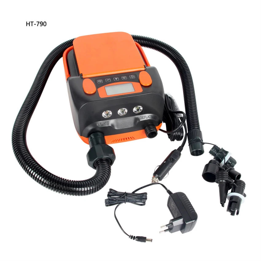 HT-790 Electric Inflatable Pump Intelligent Double Stage Air Pump Electric Air Pump Deflatable Inflatable Pump 12V/110W 16PSI