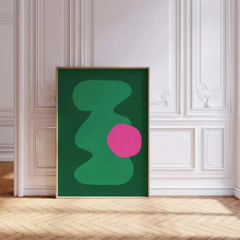 1pc Colourful Minimalist Abstract Poster, Red Green Blue Modern Art Poster for Bedroom, Living room, Home Office，Perfect Gift