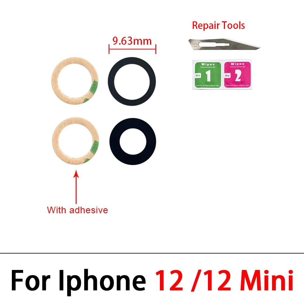 NEU Getestet für iPhone 13 Pro Max 13mini 14 16 Plus 6s Kameraglaslinse Rückkameraglaslinse mit Kleber Ersatz Reparatur