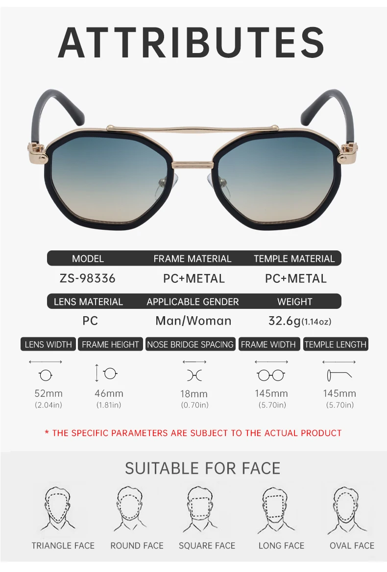 Steampunk Octagon Quadratische Sonnenbrille Männer 2026 Luxus Marke Vintage Punk Metall Polygon Sonnenbrille Für Männliche Klassische Shades UV400 – Detail 11