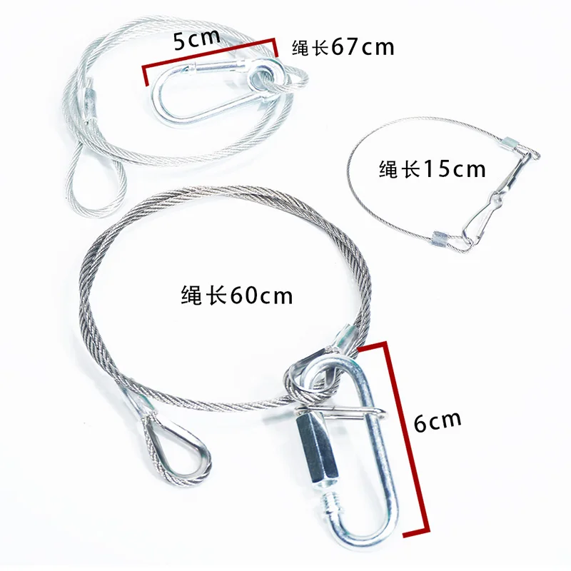 Stage Lighting Safety Rope Insurance Stainless Steel Wire Rope Rigging Handkerchief Light Beam Swing for Light Fall Prevention