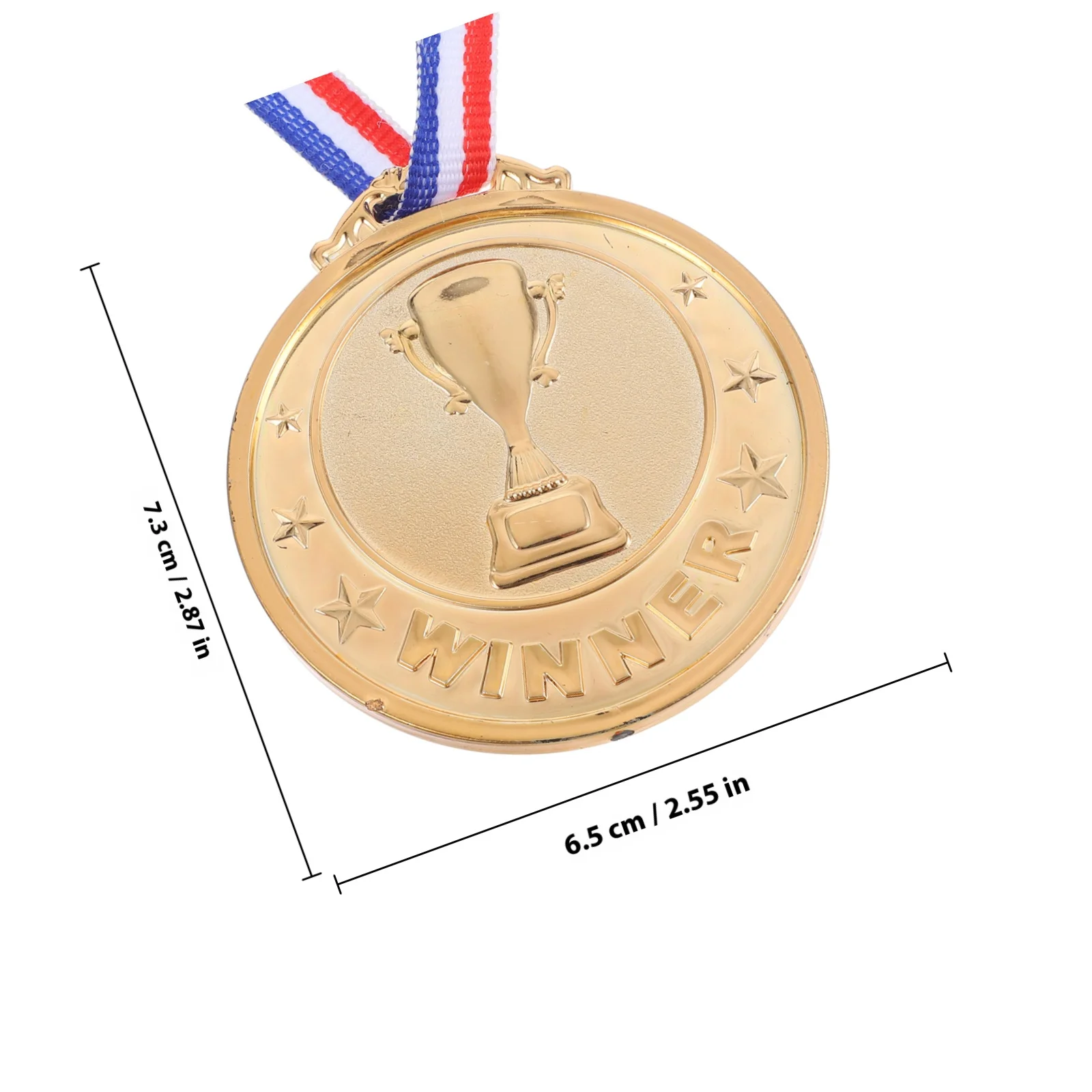 6Pcs Plastic Awards Medal Medals for Awards Sports Meet Party Favors Small Medals for Competition Medal