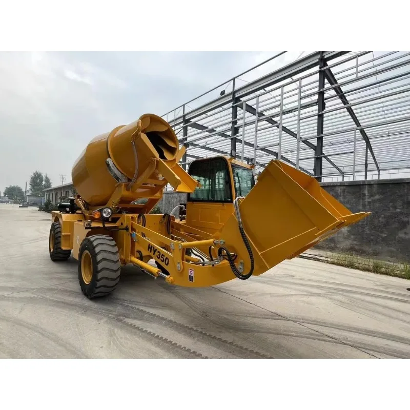 3.5m³ Self Loading Concrete Mixer Truck | 4WD Mobile Cement Mixer with Self Feeding