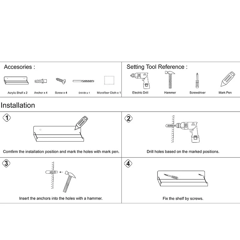 アクリルフローティングシェルフ2個,15 l x3.25インチw,透明バスルームウォールシェルフ,本棚,目に見えないディスプレイ,オフィス用