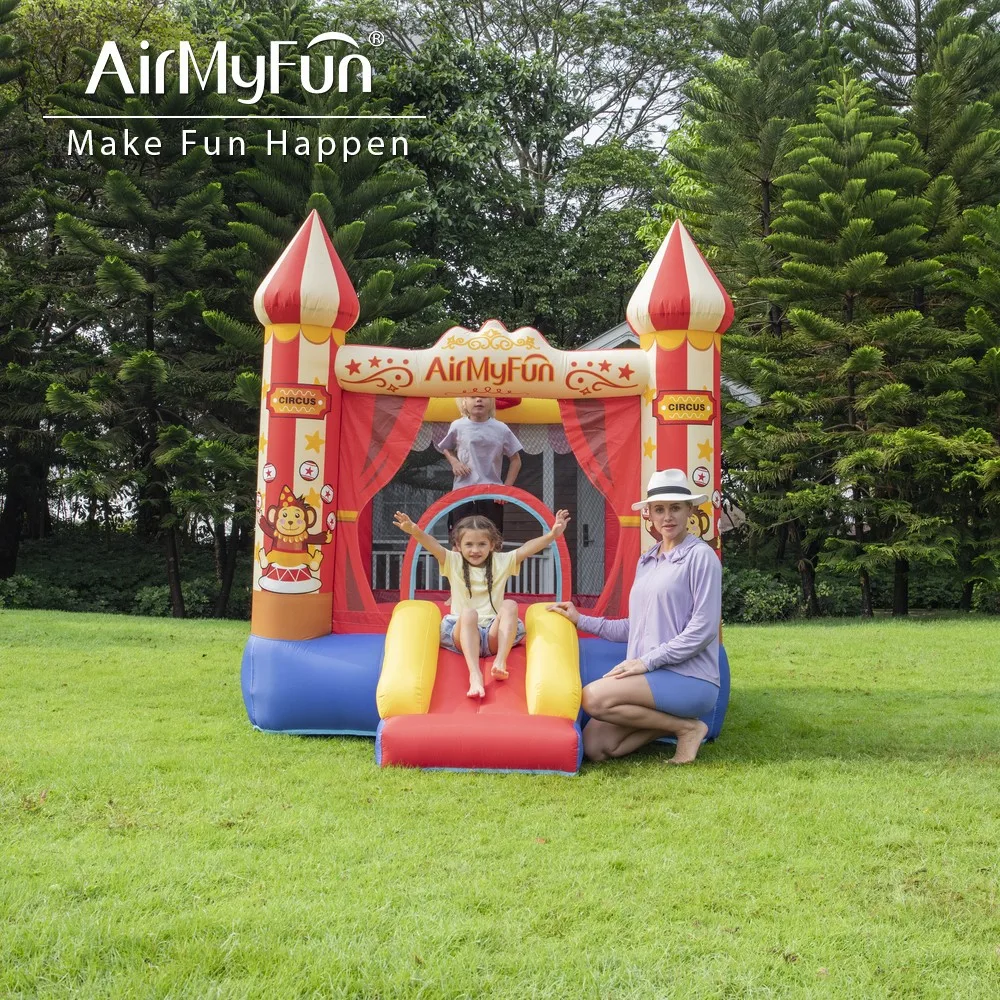 AMF Castillo inflable, casa de rebote para niños, tobogán inflable para interiores/exteriores, casa de rebote combinada, juguetes familiares para niños