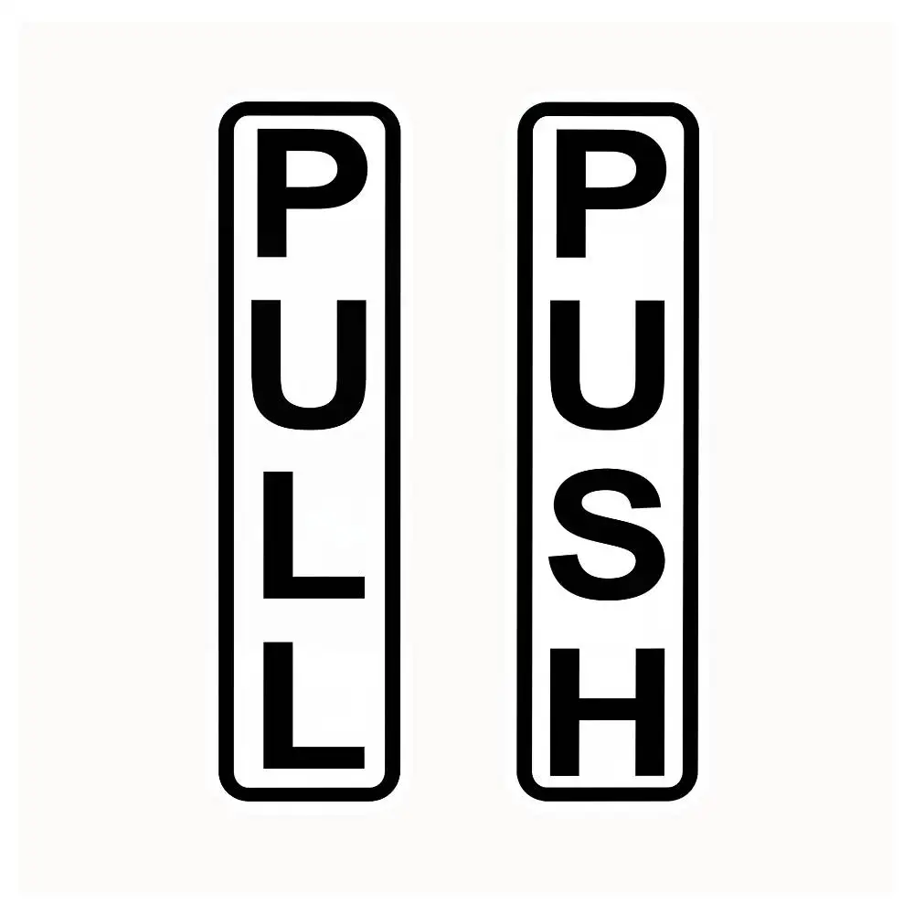 Push Pull Door Waterproof Stickers For Decorating Car Windows Motorcycles And Computers.