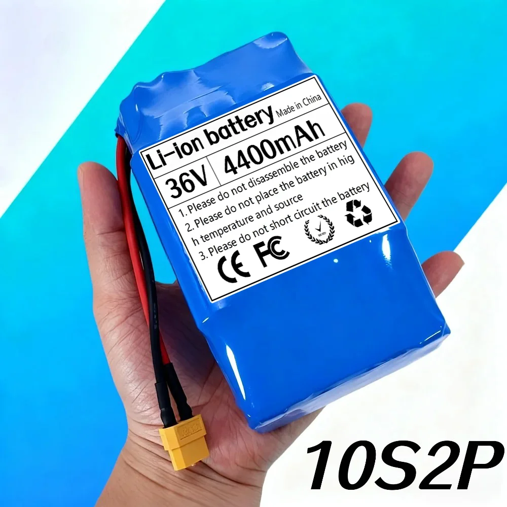 36V 5.2Ah/4.4Ah 10s2p Rechargeable Lithium Battery Pack for Self-Balancing Electric Scooters, Unicycles, Hoverboards.