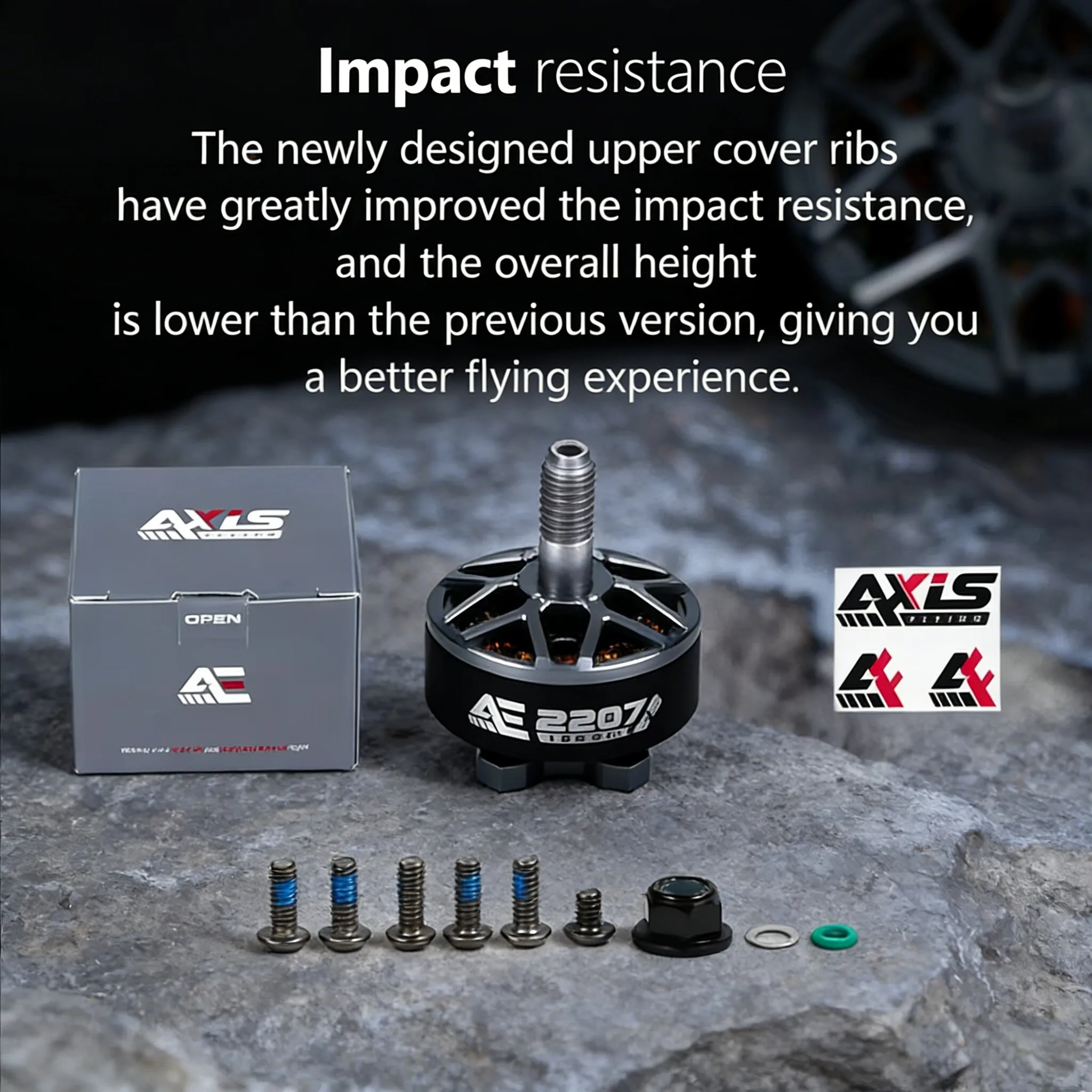 AxisFlying 2207 AE2207 V2 Brushless Motor 1860KV 1960KV 4-6S Compatible with 5-inch Propeller for Flower Fly Traversing Drone 5m