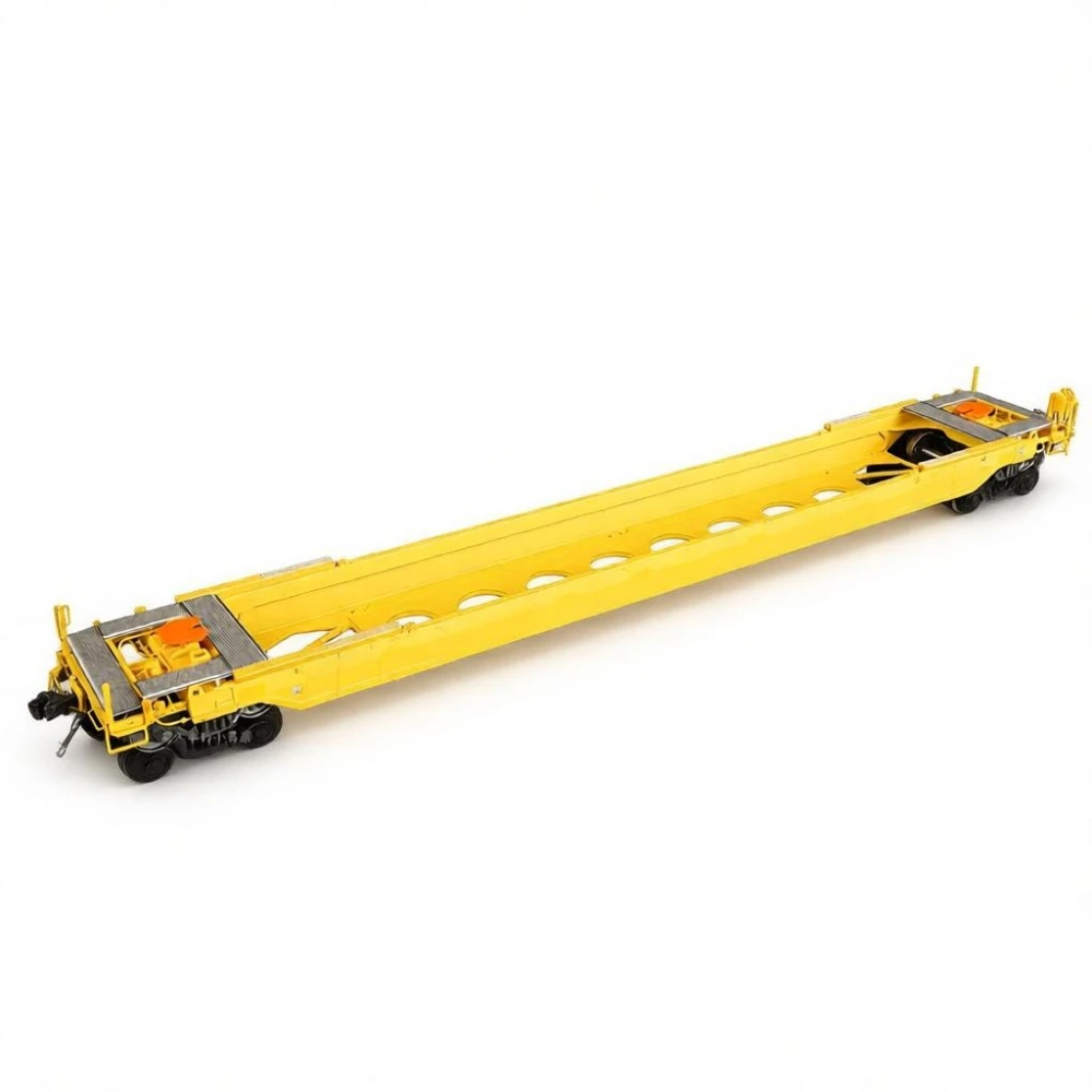 HO Scale 1/87 Wagon Model 53ft Alloy Well Car for Double Stack Container Multiple Styles Available Railway Diorama Decoration