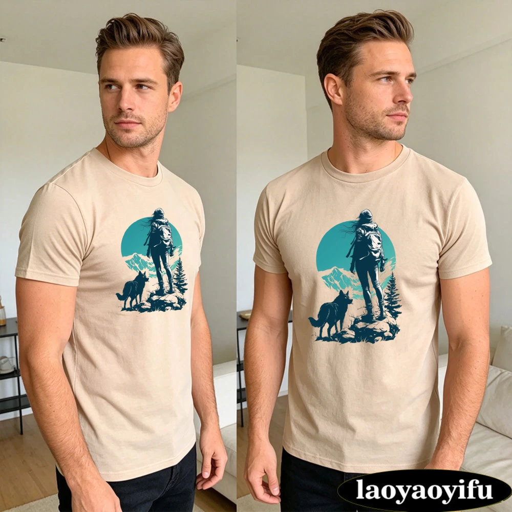 Camiseta masculina de algodão, - Outdoor Adventure Outfit avaliação e preço