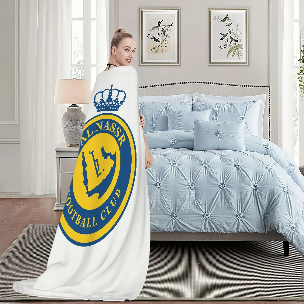 كرة القدم آل N-Nassr FC بطانية بطانية للأريكة أريكة السفر المنزل التنزه نزهة السرير الفراش الفانيلا بطانية هدية عيد ميلاد #5