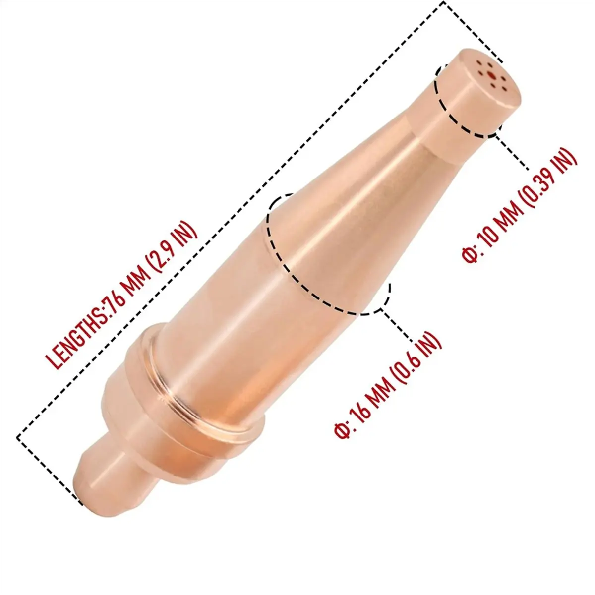 فوهة قطع الأسيتيلين من COFA 1-1-101 للحام والقطع المعدني، تناسب الشعلة شديدة التحمل على شكل حرف V - عبوة من 2 #1