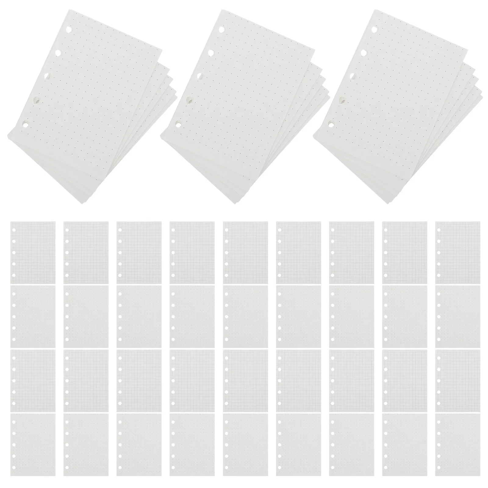 20pcs-5-hole-planner-inserts-refillable-paper-mini-binder-notebook-lined-paper-smooth-writing-organizer-refill-for-office-school