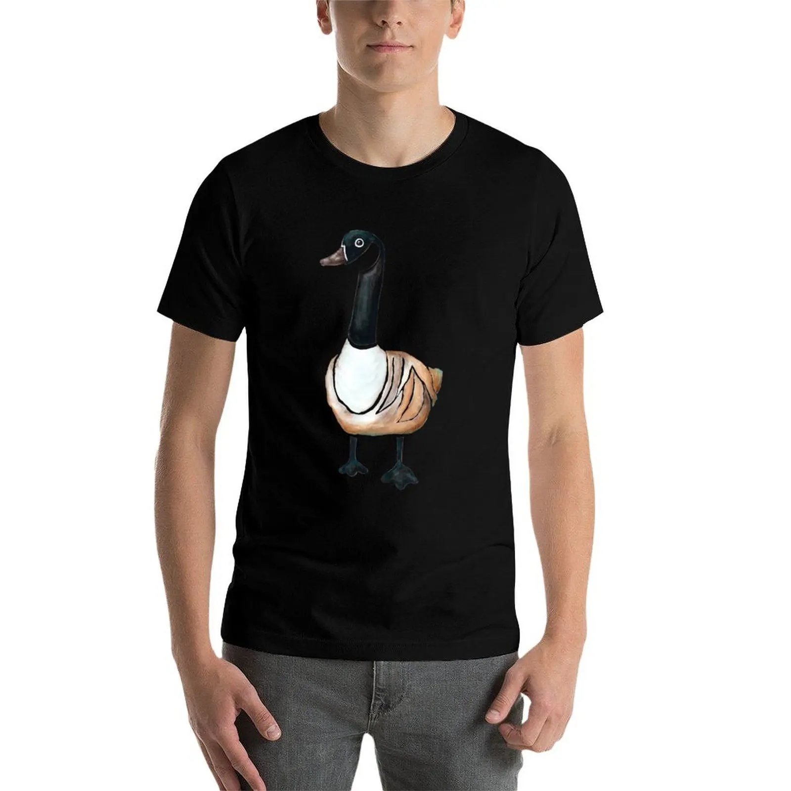 

Canadian Goose Watercolor Drawing Canadian Creatures T-Shirt funny t shirts man t shirts for man graphic vintage T-Shirt