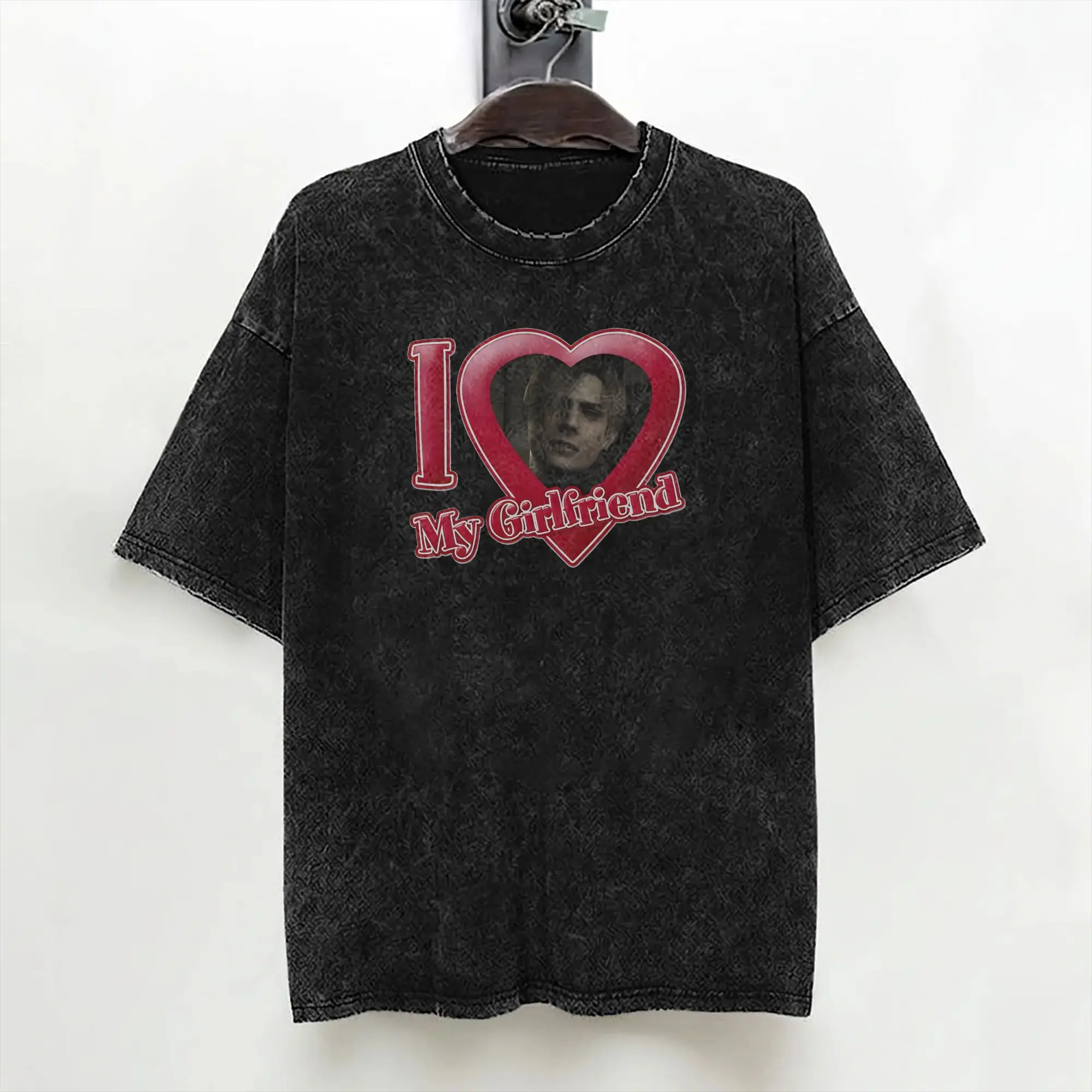 Leon S. Kennedy Washed T Shirts Streetwear Vintage T-Shirt Tees Tops for Men Women Short Sleeve Oversize Summer