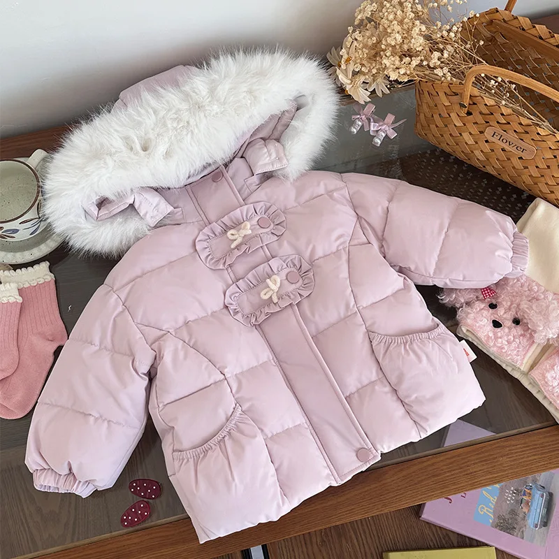 الأطفال الفتيات أسفل سترة الفراء مقنعين 90% بطة بيضاء رشاقته الدافئة طفل الفتيات أسفل معطف جديد الشتاء الاطفال الفتيات ملابس خارجية سترات #3