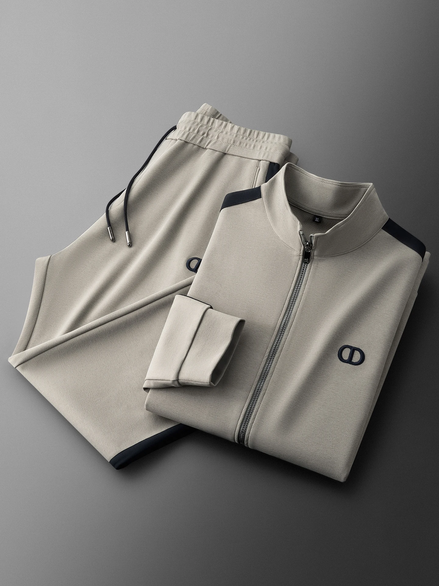 

Весенний высокотехнологичный экологичный комплект Solon: кардиган и худи, мужской повседневный спортивный костюм с цветными вставками и воротником