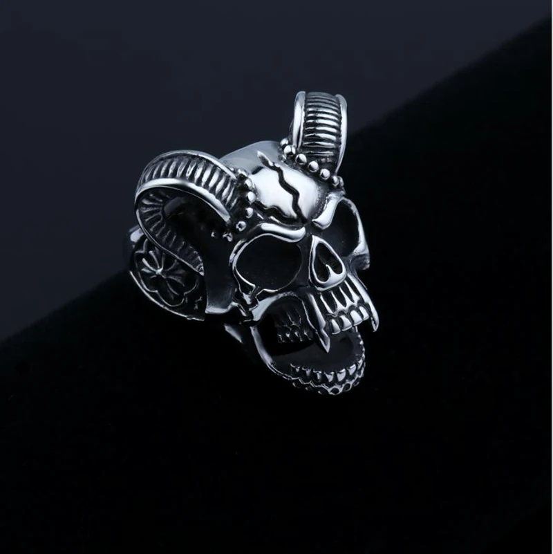 SALONGFANG Vintage Gothic Metal Rings for Women Men Geometric Retro Wings Sheep Head Personality Ring Trendy Jewelry Gift