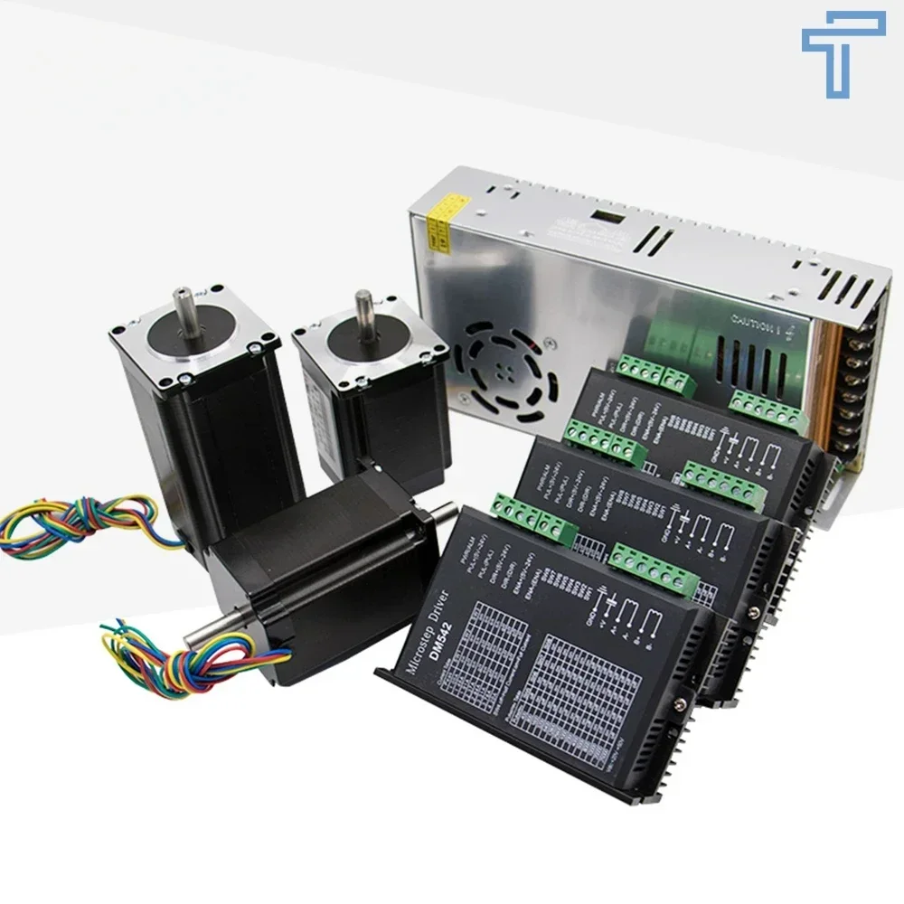 3 Axis 4 Axis CNC Router Kit with Nema 23 425Oz-in Stepper Motor DM556 Driver 360W  Supply Mach3 Controller Card