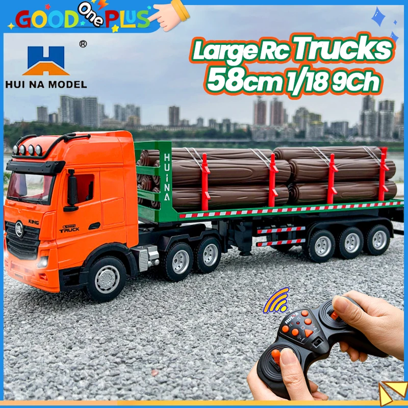 

Huina RC Truck Wood Transporter 1/18 9CH Полусплав Пульт Дистанционного Управления Деревянный Контейнер Инженерный Строительный Автомобиль Детский Подарок