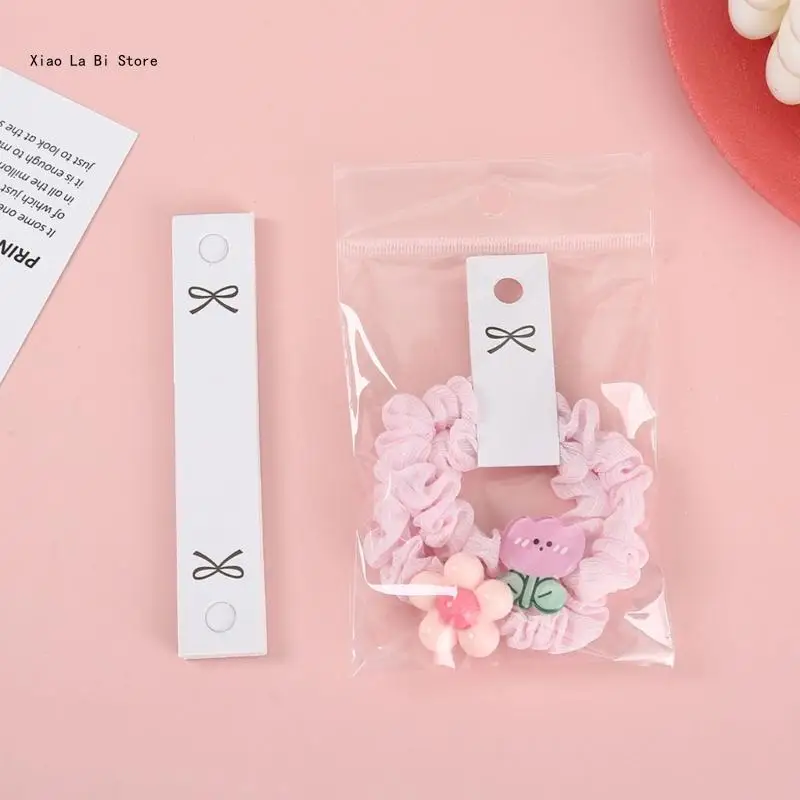 Gói 100 Bộ Trang Sức Thời Trang Bao Bì Thẻ DIY Nơ Bướm Cardstock Quấn Thẻ Tóc Thời Trang Dây Màn Hình Thẻ XXFD