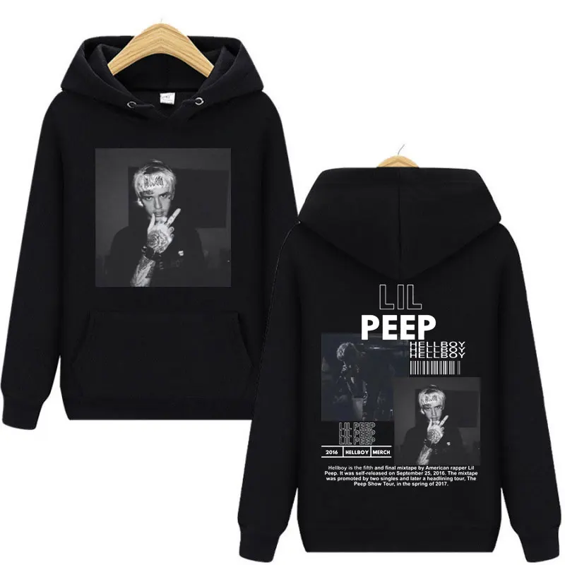 

Rapper Lil Peep Music Album Graphic Hoodies Men's Women's Hip Hop Vintage Hooded Sweatshirts Fashion Casual Oversized Pullovers